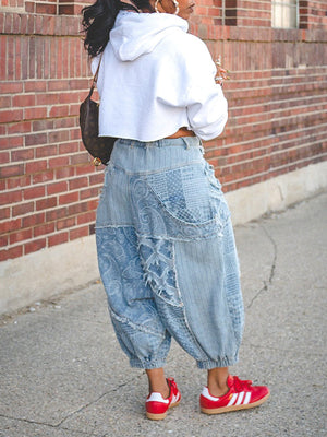 Patchwork Jogger Jeans