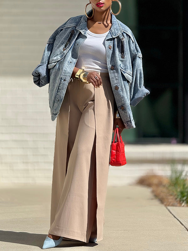 Jeansjacke mit Knopfleiste