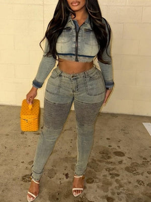 Denim Jacket & Pants Set