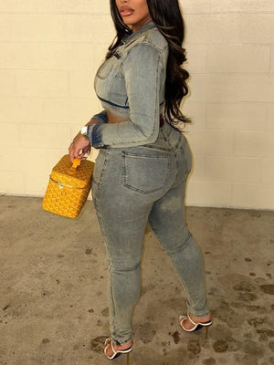 Denim Jacket & Pants Set