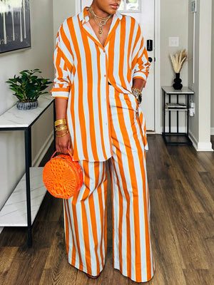 Stripe Tunic Shirt & Pants Set