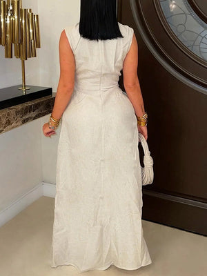 Tied Sleeveless Tunic Top & Pants Set