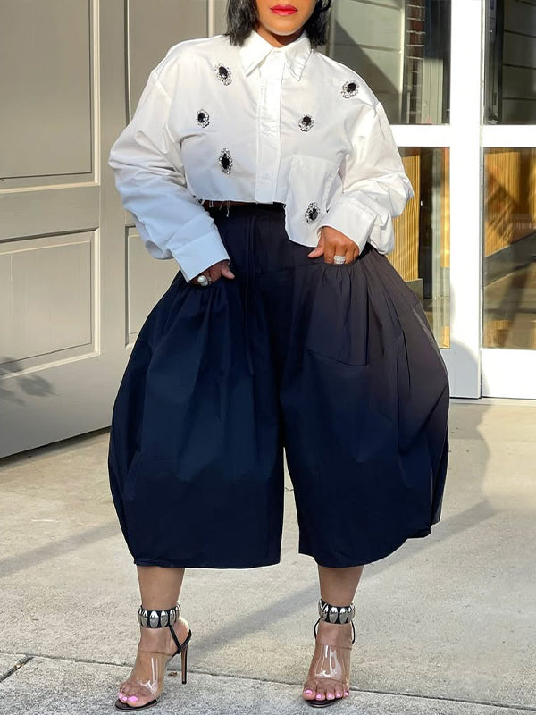 Balloon-Style Wide-Leg Culottes