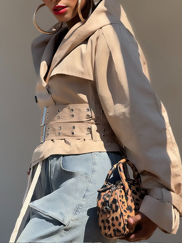Double-Belt Hoodie Trench