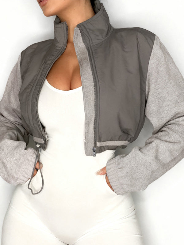 Two-Tone Zip-Front Jacket