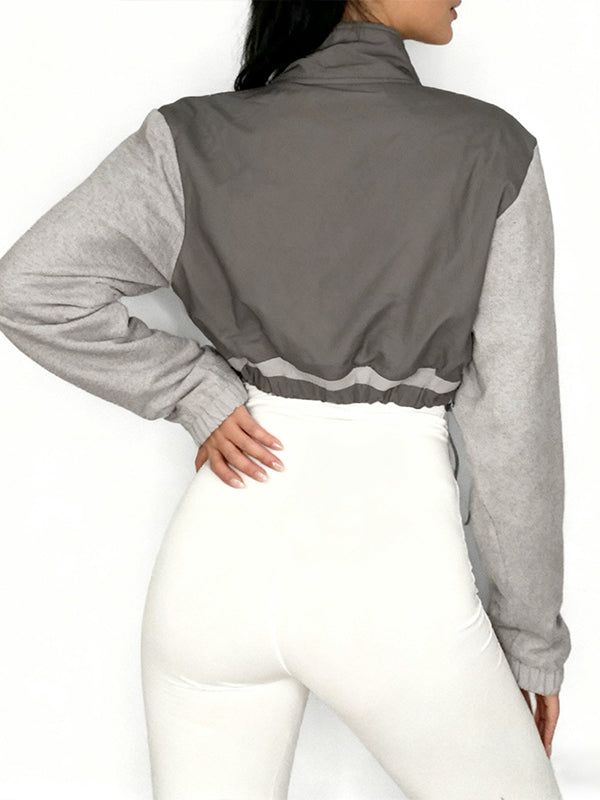 Two-Tone Zip-Front Jacket