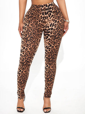 Leopard Skinny Pants