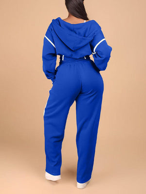 Stripe Zip-Front Hoodie 3PC Set