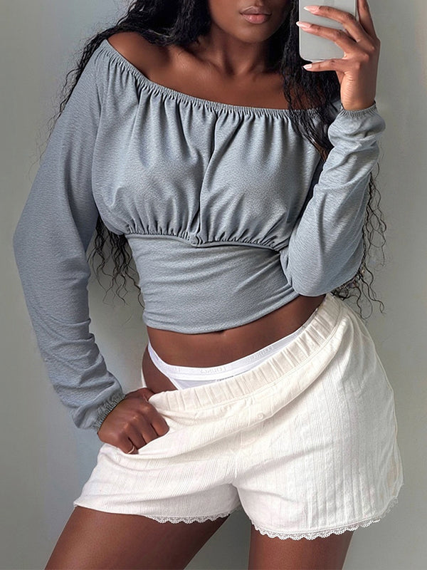 Off-Shoulder Ruched Top