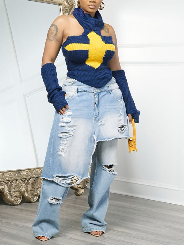 Cross Halter Sweater