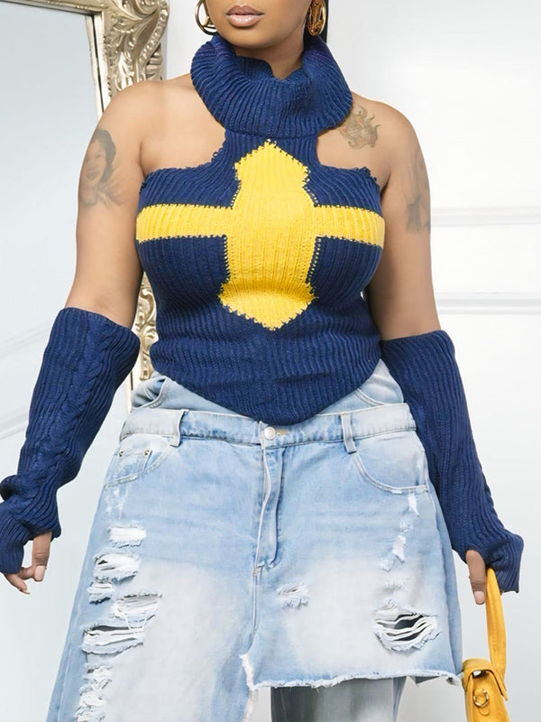 Cross Halter Sweater