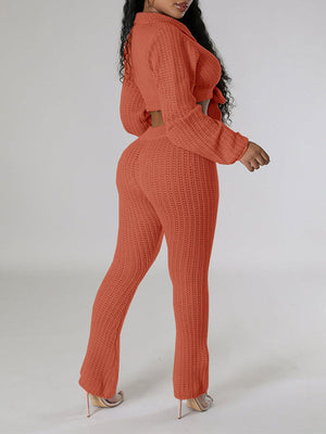 Knit Tied Top & Pants Set