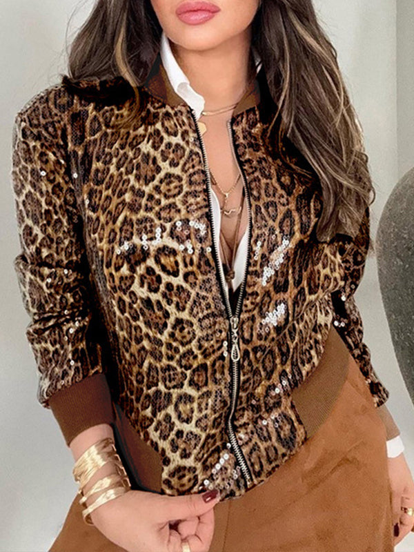 Leopard Sequin Jacket