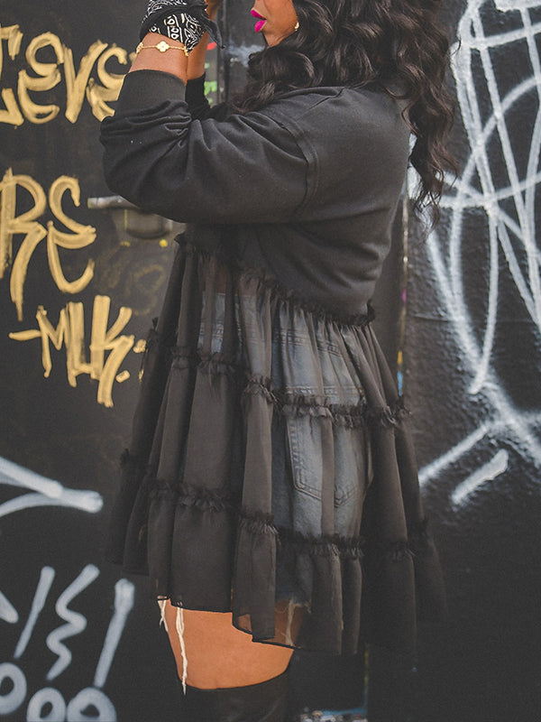 Sheer Combo Tunic Top