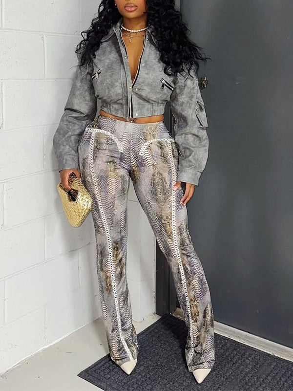 Snake Print Pants