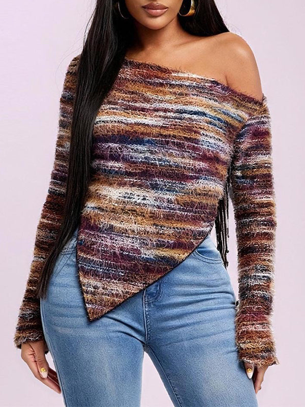 Stripe Boat-Neck Sweater