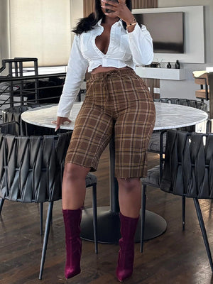 Plaid Bermuda Shorts