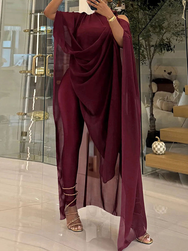 Sheer Tunic Top 3PC Set