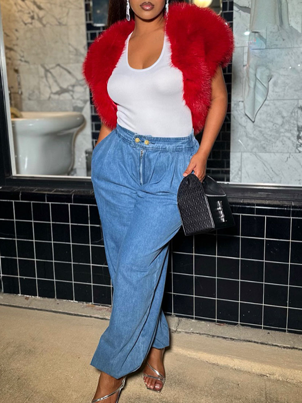 Wide Leg Jogger Jeans