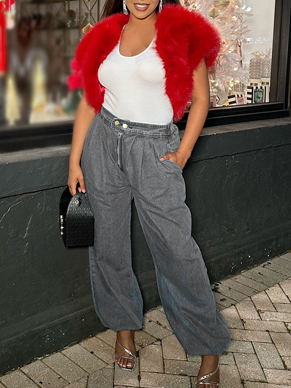 Wide Leg Jogger Jeans