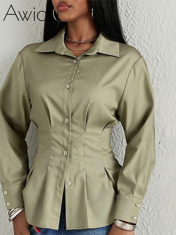 Solid Lace-Up Back Shirt