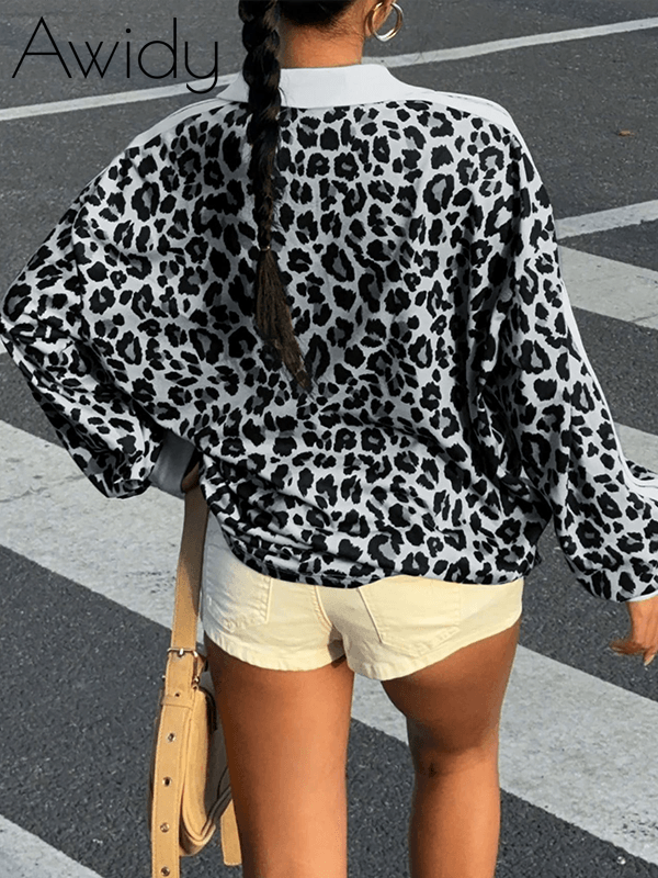 Leopard Side-Stripe Sweatshirt