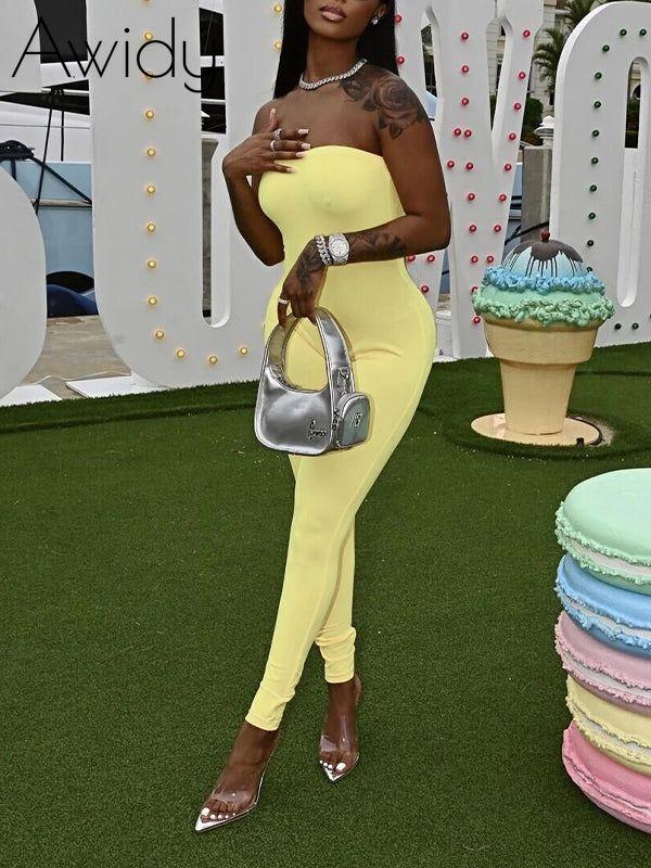 Strapless Skinny Jumpsuit