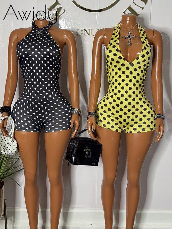 Dot Halter Romper