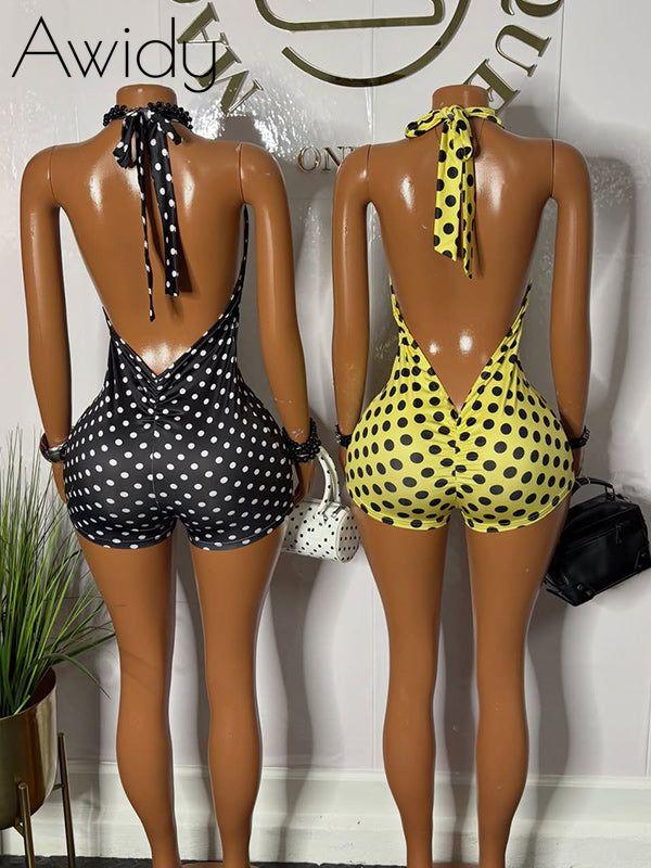 Dot Halter Romper