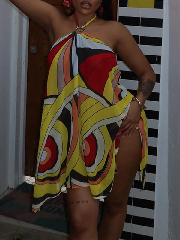 Printed Halter Dress