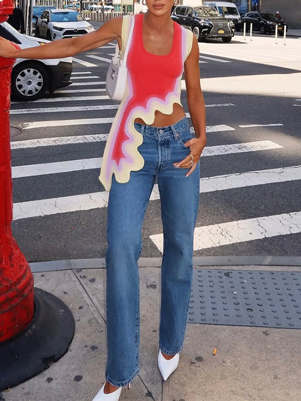 Asymmetric-Hem Tank Top