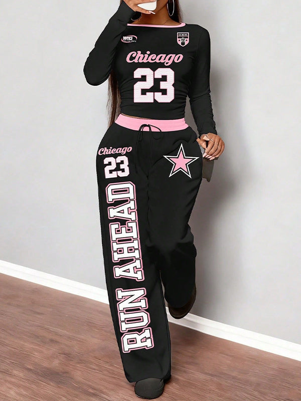 Printed Top & Pants Set