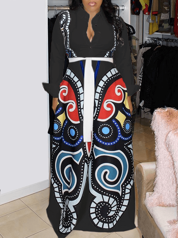 Robe à imprimé papillon