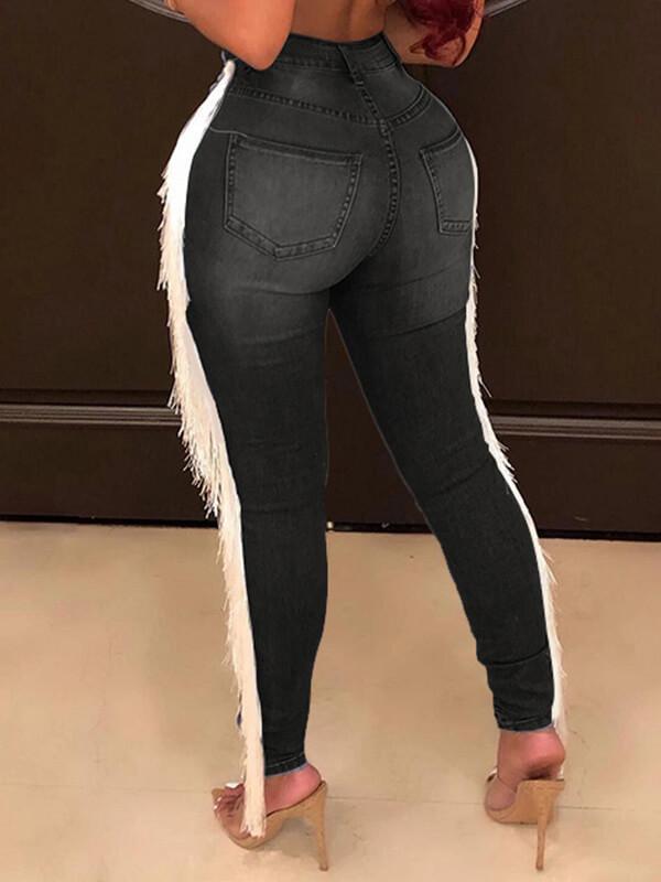 Indiebeautie Distressed Fringe Jeans