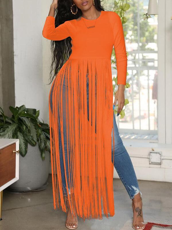 Haut combiné à franges