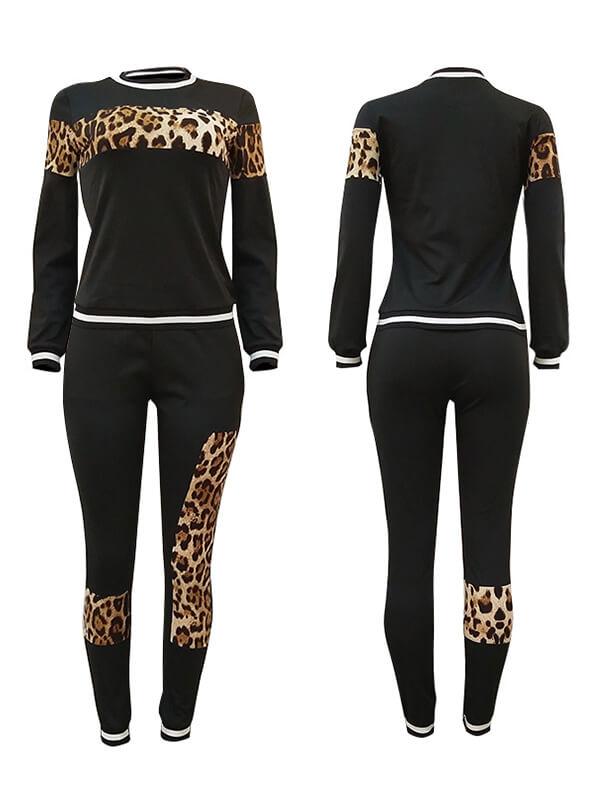 Print Combo Sweatshirt & Jogger Set--Clearance