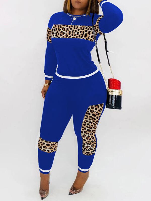 Print Combo Sweatshirt & Jogger Set--Clearance