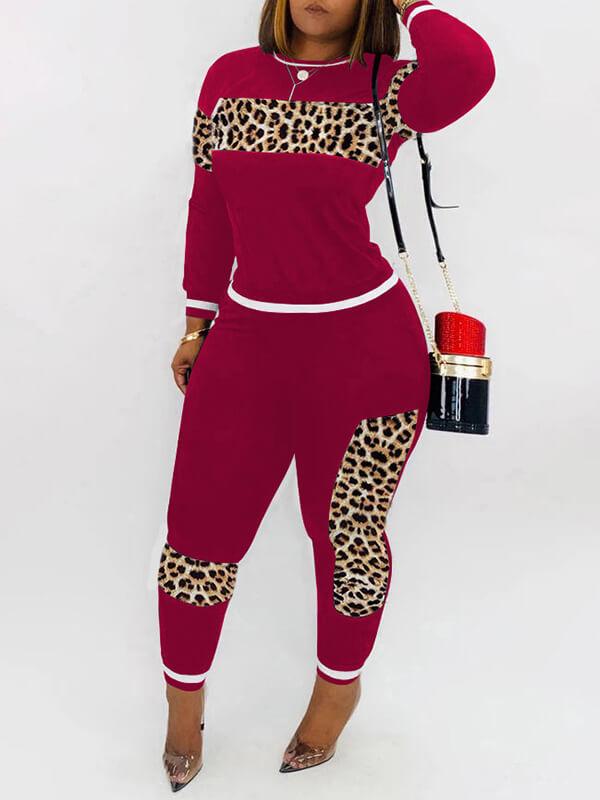 Print Combo Sweatshirt & Jogger Set--Clearance