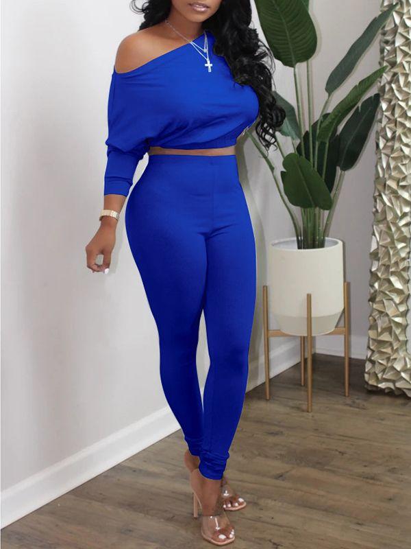 Ensemble haut et pantalon à col bateau - Liquidation