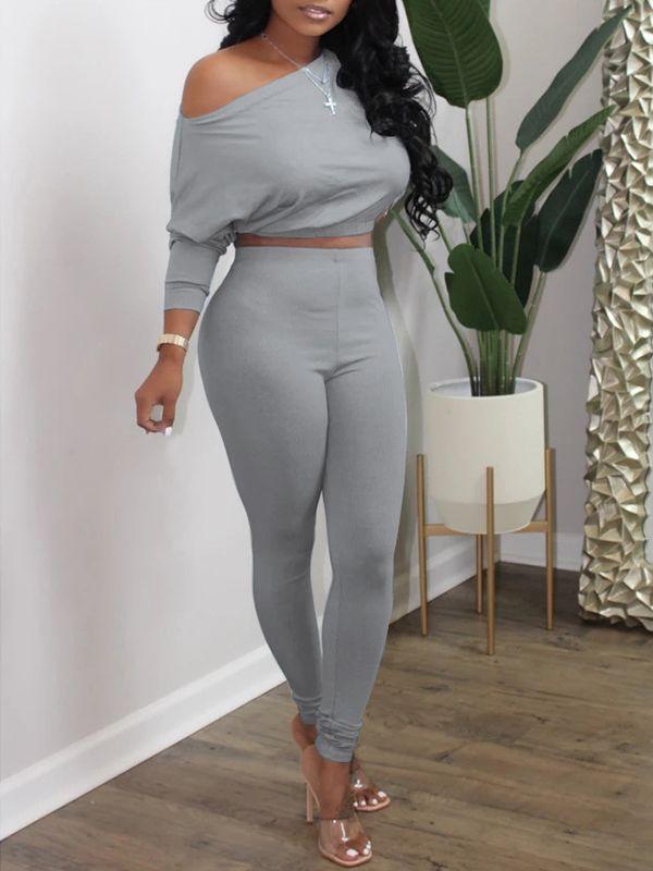Ensemble haut et pantalon à col bateau - Liquidation