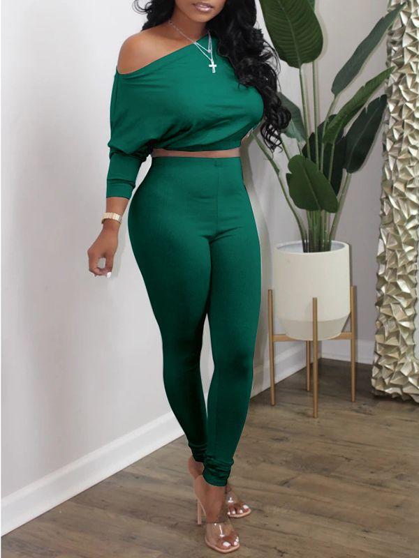 Ensemble haut et pantalon à col bateau - Liquidation