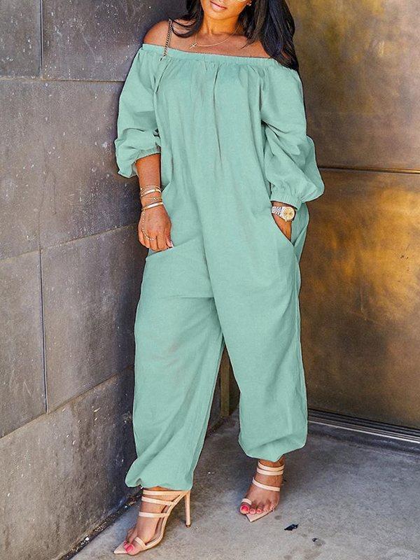 Indiebeautie Off Shoulder Heram Jumpsuit
