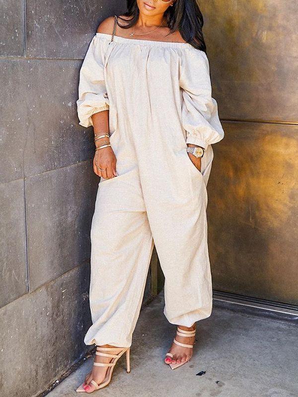 Indiebeautie Off Shoulder Heram Jumpsuit