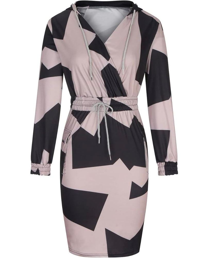 Gi jane Midi Hoodie Dress GREYBLACK