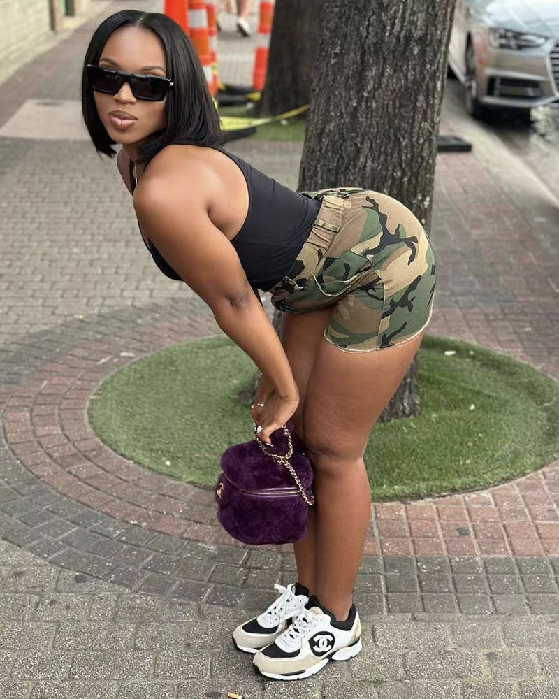 Glam Camo Shorts