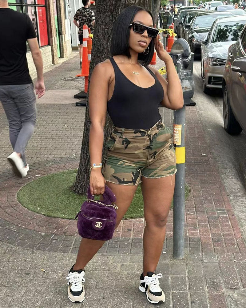 Glam Camo Shorts