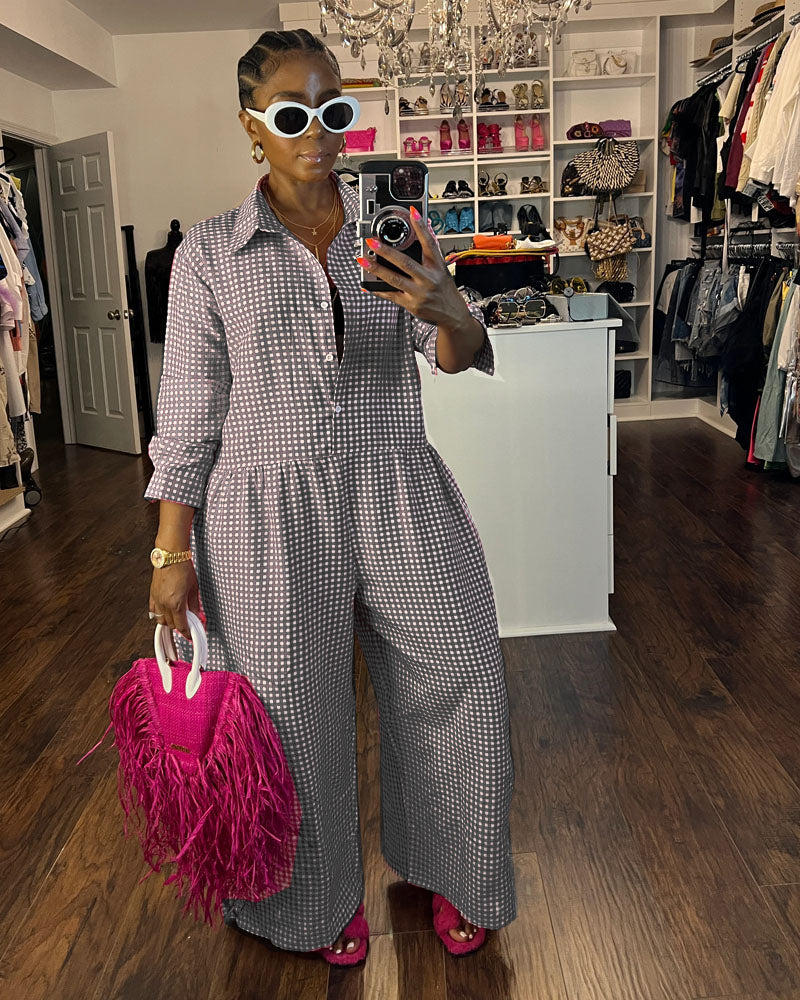 Going Somewhere Jumpsuit Gray