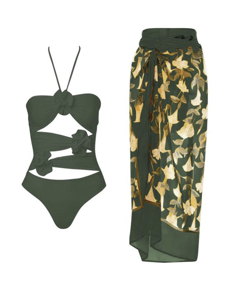 Halter Cutout Swimwear
