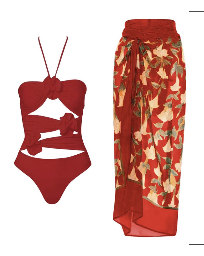 Halter Cutout Swimwear