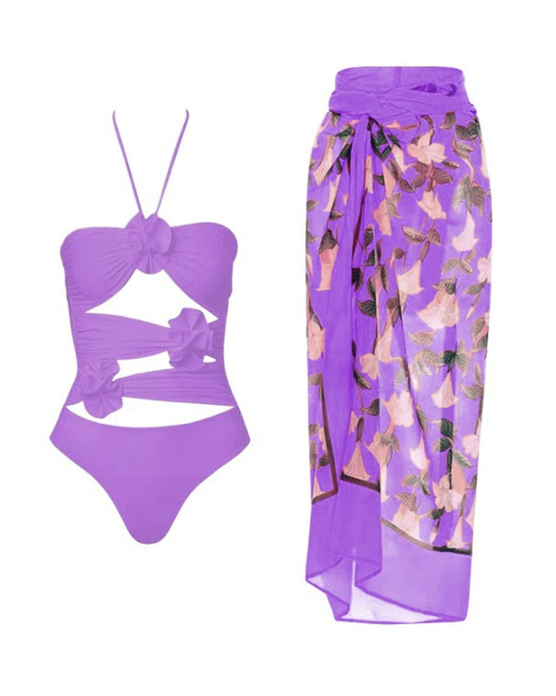 Halter Cutout Swimwear
